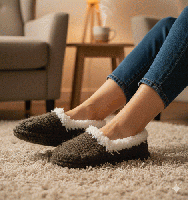【冷え対策】布草履の心地よさ×ふわもこ毛糸。ルームシューズ20260107-7