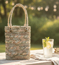 ナチュラル素材のサマートート|手編みの風合いが魅力のミニバッグ|普段使いに20260108-3