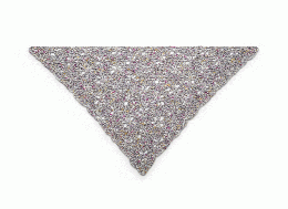 【手編み】ふんわり透かし編みのリーフ柄三角ショール 　20260114-6