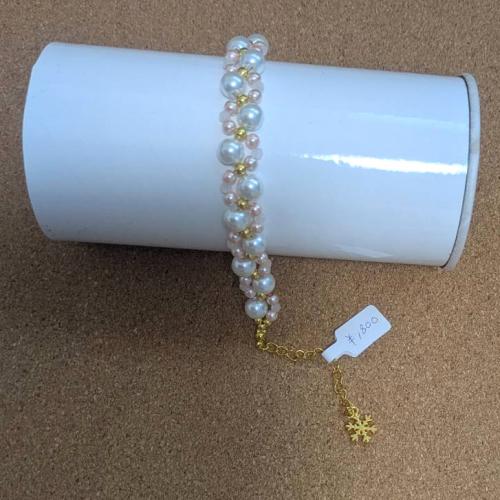 ブレスレット　ピンク&ホワイト　201019-0008