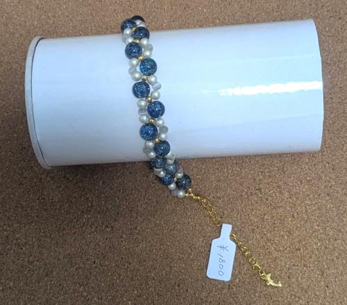 ブレスレット ブルー&ホワイト　201019-0012