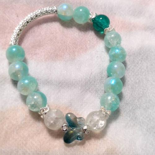 マルチカラーブレスレット　緑系　201019-0023