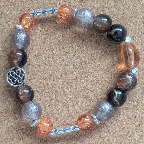 マルチカラーブレスレット　ブラウン系　201019-0024