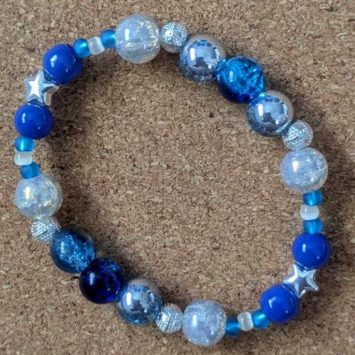 マルチカラーブレスレット　青系　201019-0025