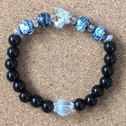 マルチカラーブレスレット　ブラック系　201019-0028