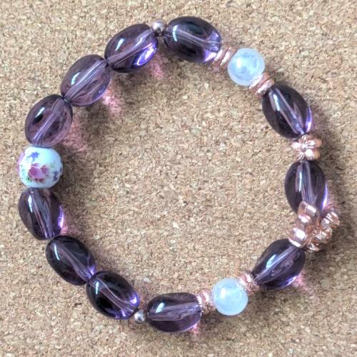 マルチカラーブレスレット　紫系　201019-0032