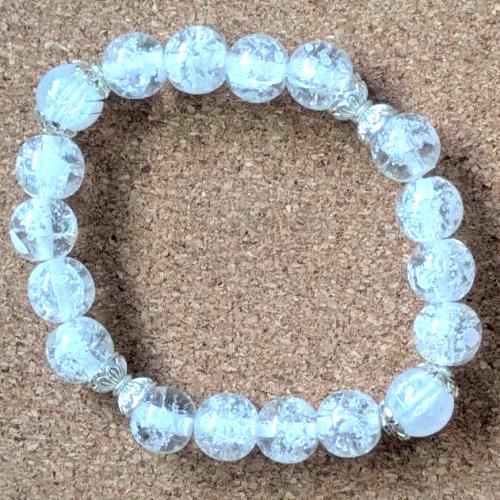 マルチカラーブレスレット　粉雪&爆裂　白　201019-0032