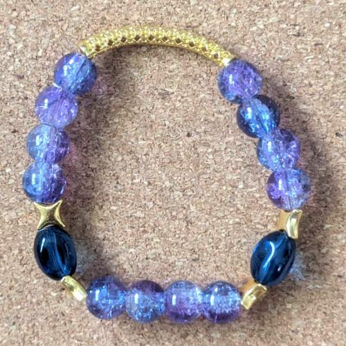 マルチカラーブレスレット　紫とブルー　201019-0034