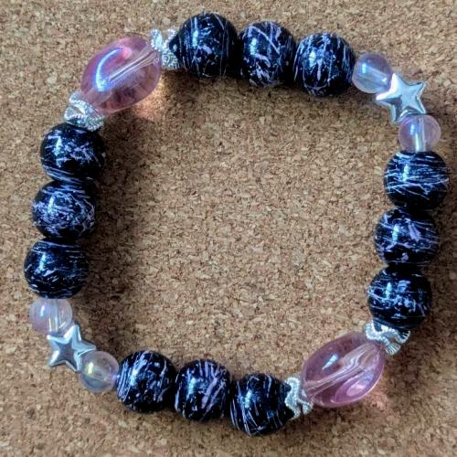 マルチカラーブレスレット　黒系　201019-0040