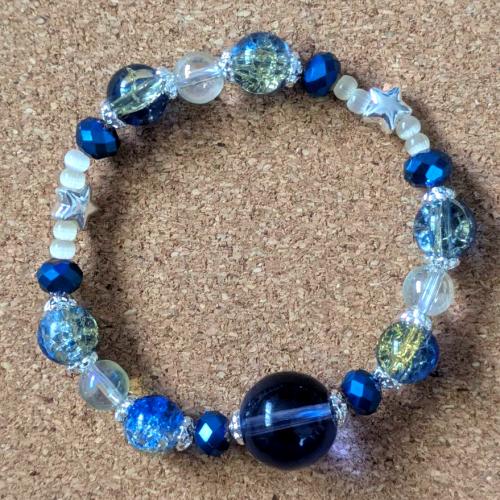 マルチカラーブレスレット　青系　201019-0046