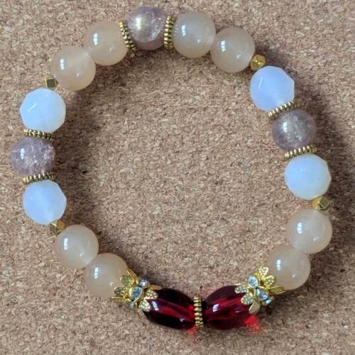 マルチカラーブレスレット　ベージュ系　201019-0050