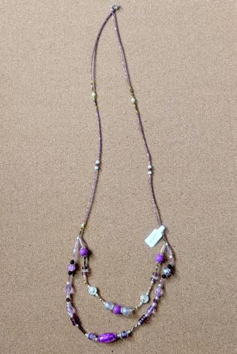 ネックレス　紫色　201019-0068