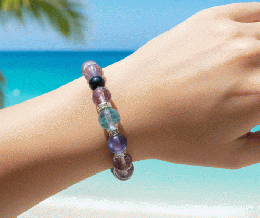 マルチカラーブレスレット　紫系　20251217-0003