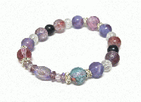 マルチカラーブレスレット　紫系　20251217-0003