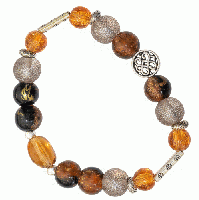 マルチカラーブレスレット　ブラウン系　201019-0024