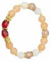 マルチカラーブレスレット　ベージュ系　201019-0050