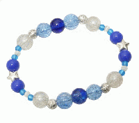 マルチカラーブレスレット　青系　201019-0025