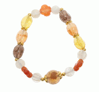 マルチカラーブレスレット　ブラウン系　201019-0044