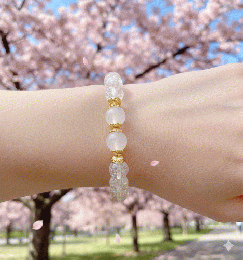 マルチカラーブレスレット　粉雪&爆裂　白　201019-0032