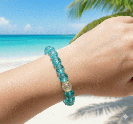マルチカラーブレスレット　エメラルドグリーン　201019-0037