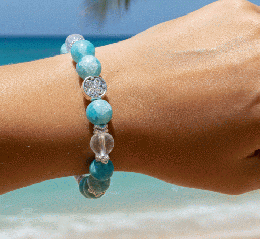 マルチカラーブレスレット　緑系　201019-0023