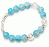 マルチカラーブレスレット　緑系　201019-0023