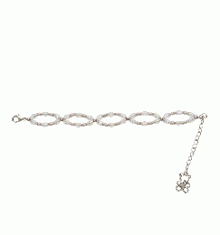 幻想的なオーロラのブレスレット|冬 氷の世界 透明感 清楚 シルバーカラ　20251223-5