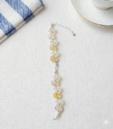 星降る夜のシャンパンパールブレスレット　201019-0006