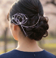 【水引×パール】藤色の彩り 華やぎ水引髪飾り　20251224-4