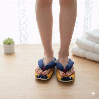 心踊るマスタードとドットの布ぞうり|北欧風モダンな和の室内履き　Z0004